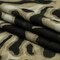 1 Yard Linen and Rayon Woven Black and Beige Abstract Spots Fragments of Memory Print